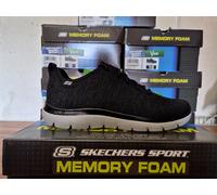 Skechers Men's Summit Doharis Trainers, Black Knit Trim, 9 UK