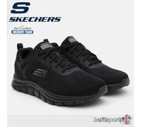Skechers Men's Track Broader Trainers, Black Mesh Pu, 8.5 UK