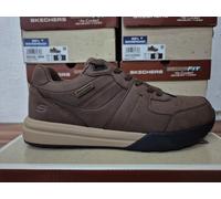 SKECHERS MENS SHOES BROWN WATERPROOF MEMORY FOAM ARCH SUPPORT TRAINERS UK 8
