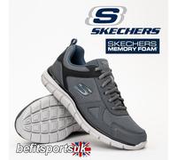 SKECHERS MENS SHOES GREY WALKING MEMORY FOAM SOFT SKETCHERS TRAINERS BLUE UK 9