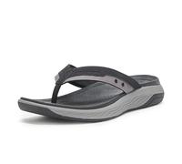 Skechers Men's Relaxed Fit: Silva - Falco Sandals in Black, Size 10 | Synthetic/Textile/Metal, Vegan