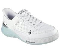 Skechers Men's Snoop Sizzle Toke Slip-Ins Sneaker, White Leather/Ice Blue Trim, 11 UK