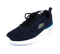Skechers Men's Skech-Air Dynamight Tuned Up Trainers, Navy Engineered Mesh Pu Lime Trim, 5.5 UK