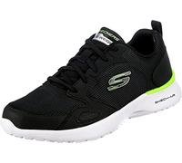 Skechers Men's Skech-air Dynamight Venturik Sneaker,Black Synthetic/Textile/Lime Trim,9 UK