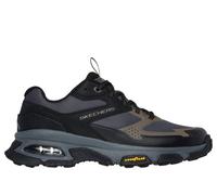 Skechers Men's Skech-Air Envoy - Sleek Envoy Sneaker in Black/Brown, Size 7 | Leather/Synthetic/Textile