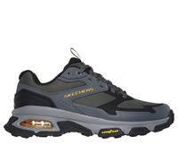 Skechers Men's Skech-Air Envoy - Sleek Envoy Sneaker in Green/Black, Size 8.5 | Leather/Synthetic/Textile