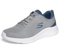 Skechers Men's Skech-Lite Pro 2.0 Berrix Trainers, Gray Mesh/Blue Pu, 9 UK