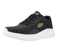 Skechers Men's Skech-Lite Pro Faregrove Sneaker, Black Circular Knit/Synthetic/Lime Trim, 13 UK