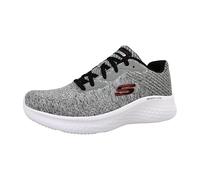 Skechers Men's Skech-LITE PRO FAREGROVE Trainers, Gray Circular Knit/Synthetic/Red Trim, 12 UK