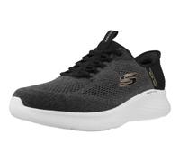 Skechers Men's Skech-lite Pro Trainers, Black Mesh Gray Trim, 8 UK