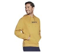 Skechers Men's Skech-Sweats Incognito Hoodie Hooded Sweatshirt, Honey Mustard, XL