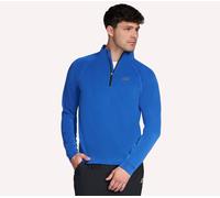 Skechers Men's SKECHCLOUD Elevate 1/4 Zip Top in Blue, Size Large | Polyester/Modal/Modal