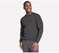 Skechers Men's SKECHCLOUD Elevate Crew Top in Black/Charcoal, Size Large | Polyester/Rayon/Rayon