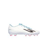 Skechers SKX_2 Academy FG Mens Football Cleats-Lightweight Performance Boots Shoe, White Synthetic/Turquoise Synthetic/Pink Tr, 12 UK