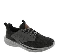 Skechers Men's Slade-Breyer 210892 Knitted Mesh Bungee Lace W/Quarter Cage Slip On, Black/Grey, 10 UK