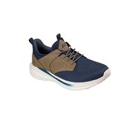 Skechers Men's Sneaker Slade-Breyer - Relaxed Fit, Vegan Textile/Synthetic, Navy/Tan