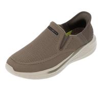 Skechers Men's Slade Deacon Sneaker, Taupe Knitted Mesh, 8.5 UK