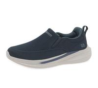 Skechers Men's Slade Royce Slip-On Sneakers, Navy Knitted Mesh, 8 UK