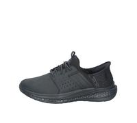 Skechers Men's Slade Zachary Slip-On Sneakers, Black Mesh/Leather, 11 UK