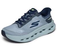 Skechers Men's Slip-in Linear Jacquard Lace Up Sneakers with Goodyear Rubber