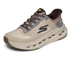 Skechers Men's Slip-in Linear Jacquard Lace Up Sneakers with Goodyear Rubber