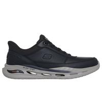 Skechers Men's Slip-ins: Arch Fit Orvan - Moxley Sneaker in Black, Size 6.5 | Leather/Synthetic/Textile