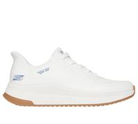 Skechers Slip On Sneaker Shoe for Men BOBS Sport Squad Chaos 4 Slip-Ins in White, 13