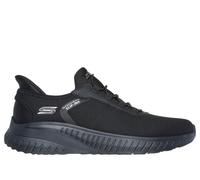 Skechers Men's Slip-ins: BOBS Sport Squad Chaos Sneaker in Black, Size 6.5 | Textile/Synthetic, Vegan, Machine Washable