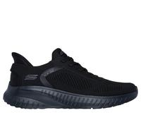 Skechers Men's Slip-ins: BOBS Sport Squad Chaos - Solid Step Sneaker in Black, Size 10 | Textile/Synthetic, Vegan, Machine Washable