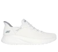 Skechers Men's Slip-ins: BOBS Sport Squad Sneaker in Off White, Size 10 | Textile/Synthetic, Vegan, Machine Washable