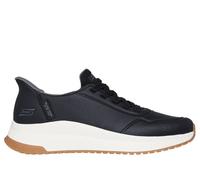 Skechers Men's Slip-ins: BOBS Squad 4 - Direct Step Sneaker in Black, Size 6.5 | Synthetic/Textile