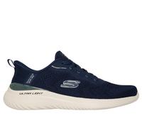 Skechers Men's Slip-ins: Bounder 2.0 - Almir Sneaker in Navy Blue/Green, Size 9 | Textile/Synthetic, Vegan