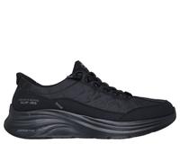 Skechers Men's Contour Foam Cozy Fit Sneaker, Black Mesh/Duraleather/Trim, 10 UK