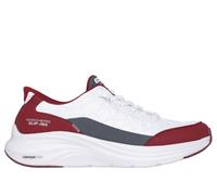 Skechers Men's Slip-ins: Contour Foam - Cosy Fit Sneaker in White/Burgundy, Size 6 | Textile/Synthetic/Leather, Machine Washable