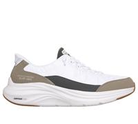 Skechers Men's Slip-ins: Contour Foam - Cosy Fit Sneaker in White/Taupe, Size 10 | Textile/Synthetic, Machine Washable