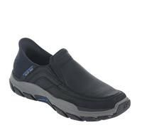 Skechers Slip Ins Respected Elgin BBK Black Mens Slip-on Shoes 204810 in a Plain Leather in Size 7