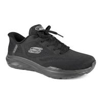 Skechers Mens Slip-Ins: Extra Wide Equalizer Trainers Black-Black | Spring Summer Collection | Slip On Trainer | Lace Up | Memory Foam Insole