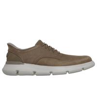Skechers Men's Slip-ins: Garza - Duran Sneaker in Dark Taupe, Size 9.5 | Leather/Synthetic