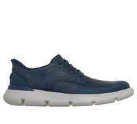 Skechers Garza Duran Leather Men's Navy/White Lace-Up Shoes - UK 10 / EU 45 / US 11