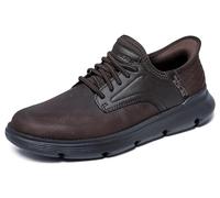 Skechers Men's Garza Gervin Moccasin, Chocolate, 11 UK