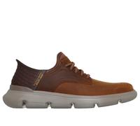 Skechers Men's Slip-ins: Garza - Gervin Slip-On Shoes in Brown, Size 7.5 Wide | Textile/Leather