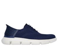 Skechers Men's Slip-ins: Garza - Palma Shoes in Navy Blue, Size 10.5 | Textile, Vegan, Machine Washable
