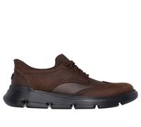 Skechers Men's Slip-ins: Garza - Sully Shoes in Cocoa, Size 6.5 | Leather/Synthetic/Textile