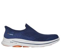 Skechers Men's Slip-ins: GO WALK 8 - Pelayo Sneaker in Navy Blue/Orange, Size 9 | Textile/Synthetic, Machine Washable