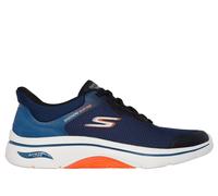 Skechers Men's Slip-ins: GO WALK Arch Fit 2.0 - Cal Sneaker in Navy Blue/Orange, Size 7.5 | Textile/Synthetic, Vegan