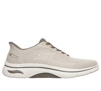 Skechers Men's Slip-ins: GO WALK Arch Fit 2.0 - Percy Sneaker in Tan, Size 7.5 | Textile/Synthetic, Vegan, Machine Washable