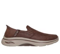 Skechers Men's Slip-ins: GO WALK Arch Fit 2.0 - Quest Slip-On Shoes in Brown, Size 8 | Textile/Synthetic, Vegan, Machine Washable