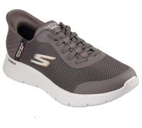 Skechers Men's GO Walk Flex Hands UP Trainers, Brown Textile/Synthetic, 8.5 UK