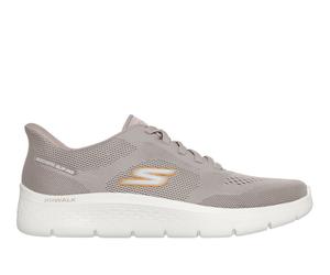 Skechers Men's Slip-ins: GO WALK Flex - Master Sneaker in Taupe, Size 10 | Textile/Synthetic, Vegan, Machine Washable