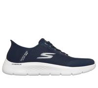 Skechers Men's Slip-ins: GO WALK Flex - Netro Sneaker in Navy Blue/White, Size 7.5 | Textile/Synthetic, Vegan, Machine Washable